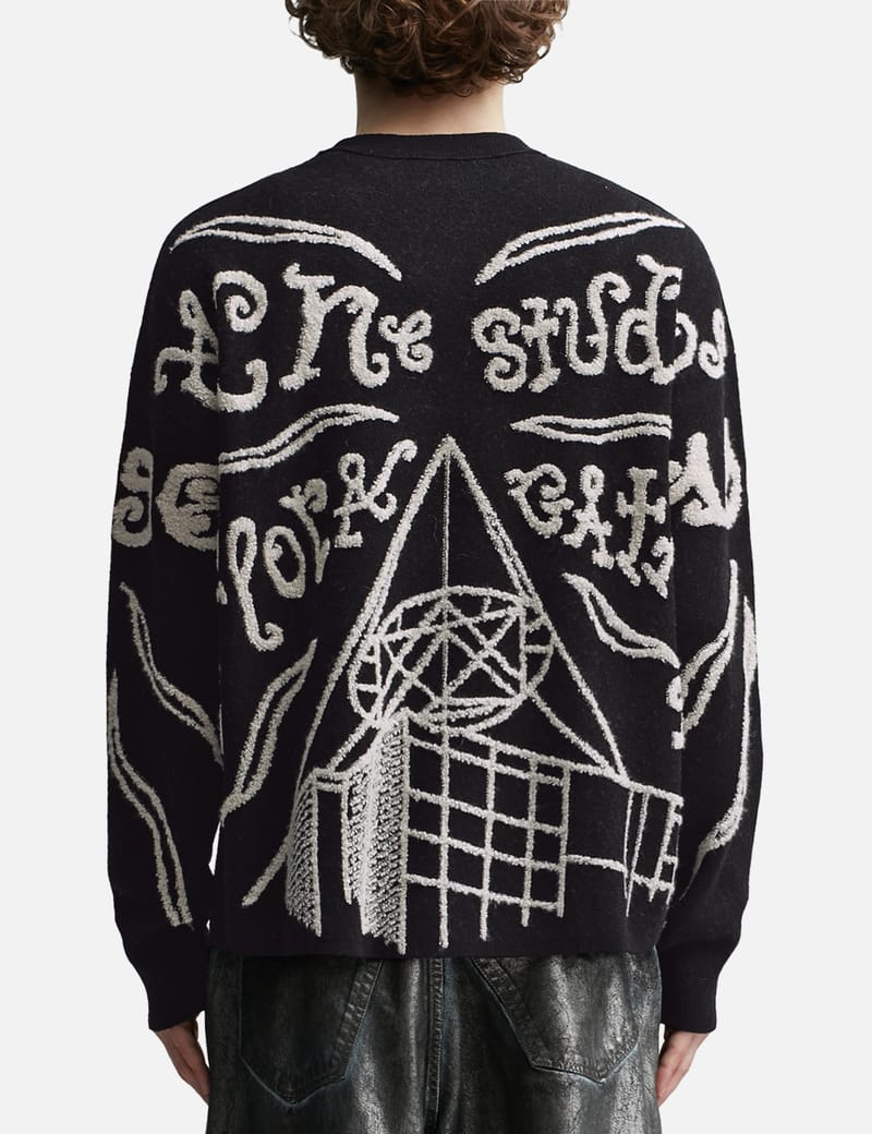 Acne Studios ロゴプリントダメージ加工セーター ウンチェ 着用
