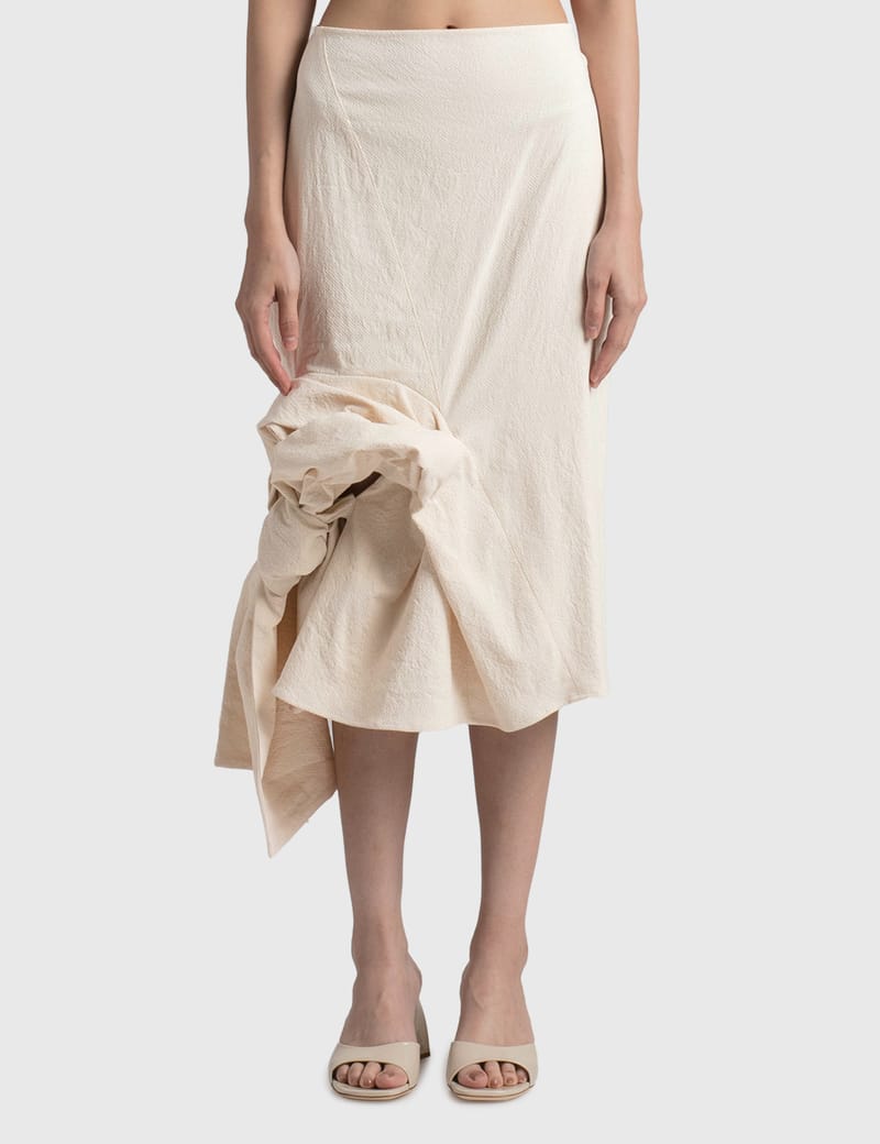 Jacquemus - La Jupe Cream Skirt | HBX - Globally Curated