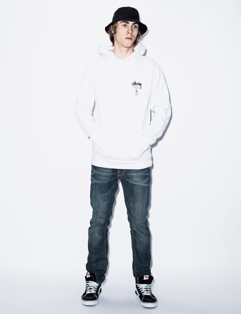 Stüssy - White World Tour Hoodie | HBX - Globally Curated Fashion