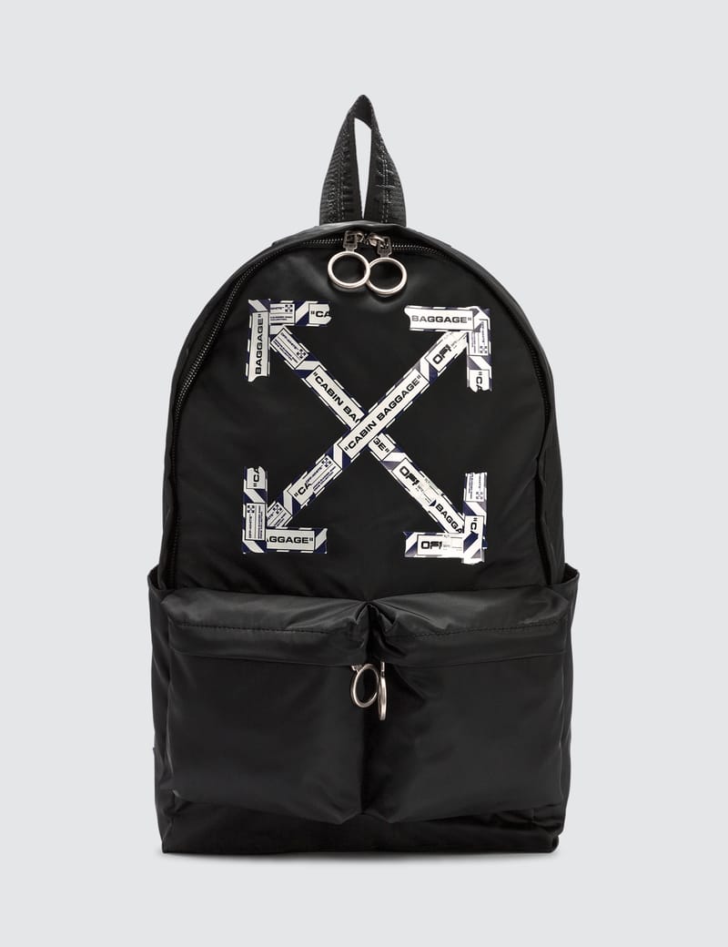 off white tape backpack