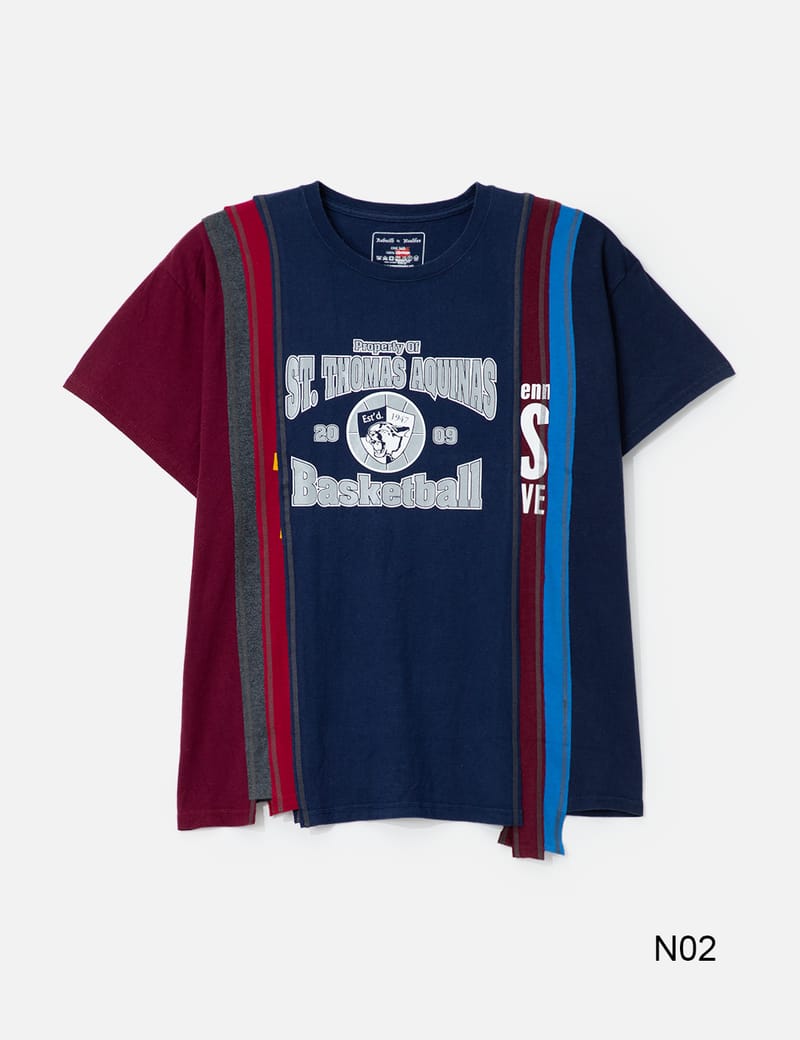 Needles 7 Cut Wide T-Shirt - College - Reworked vintage patchwork