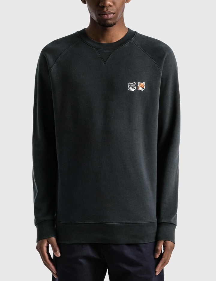Maison kitsune double fox head sweatshirt clearance