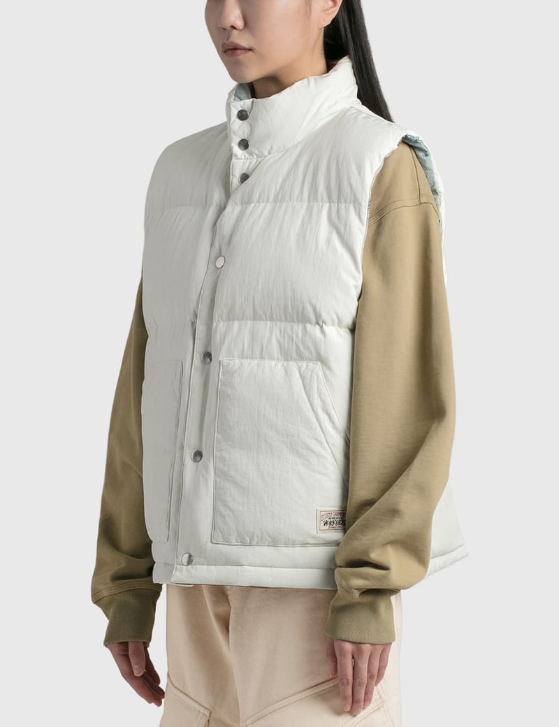 トップス STUSSY DOWN WORKGEAR VEST Stüssy: Rev. Down Workgear Vest (Royal Blue/Black) | DSMNY E