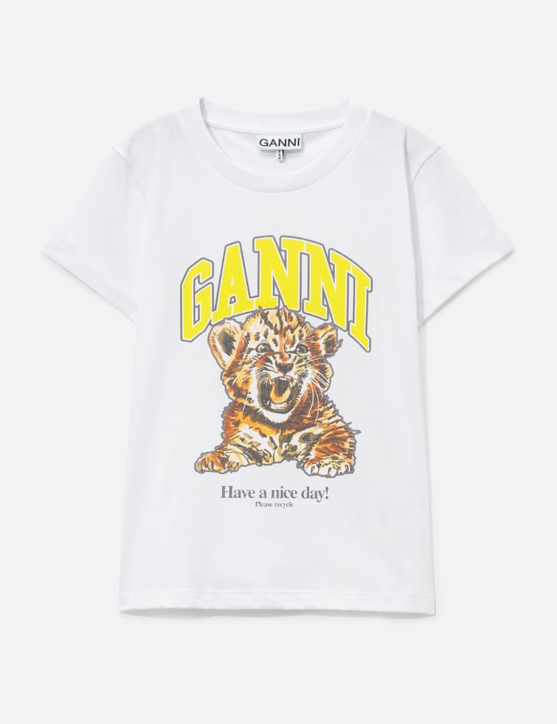 Ganni - Basic Jersey Tiger Relaxed T-Shirt | HBX