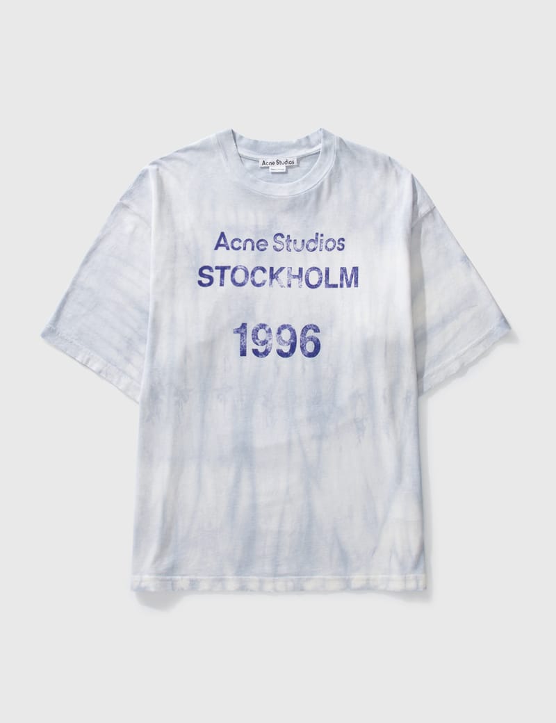 acne studios tシャツ 正規品 ブルー ロゴ