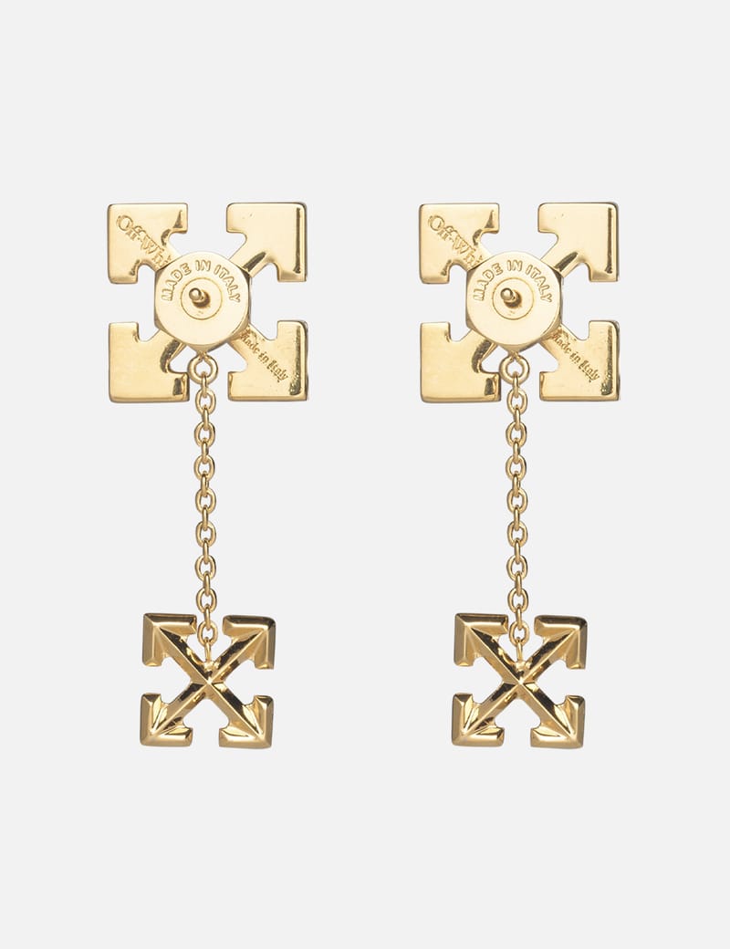 Off-White™ - DOUBLE ARROW EARRINGS GOLD NO COLOR | HBX - Globally