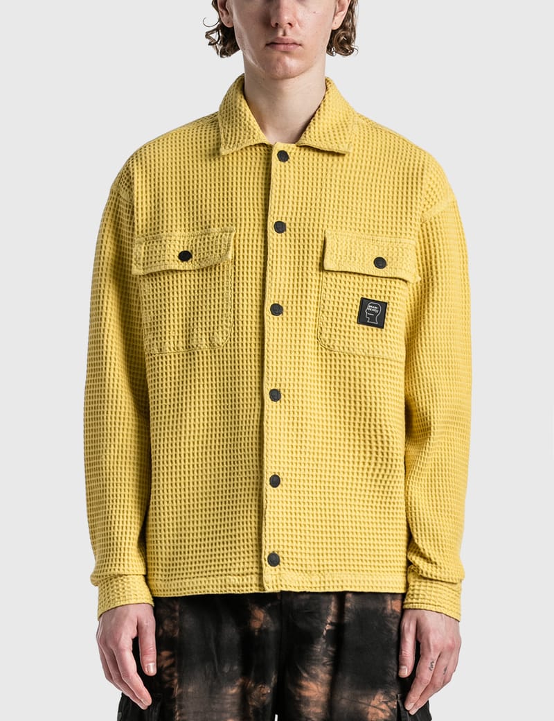 BRAINDEAD　WAFFLE SNAP FRONT SHIRT SIZE L Brain Dead - Waffle Snap Front Shirt | HBX - Globally