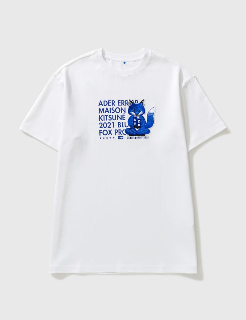 ★【Adererror x MAISON KITSUNE】★Meditation Fox T-Shir.t★ Maison Kitsuné - Maison Kitsuné x Ader Error Meditation Fox