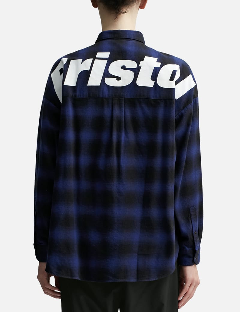 F.C. Real Bristol - Flannel Big Logo Baggy Shirt | HBX - Globally