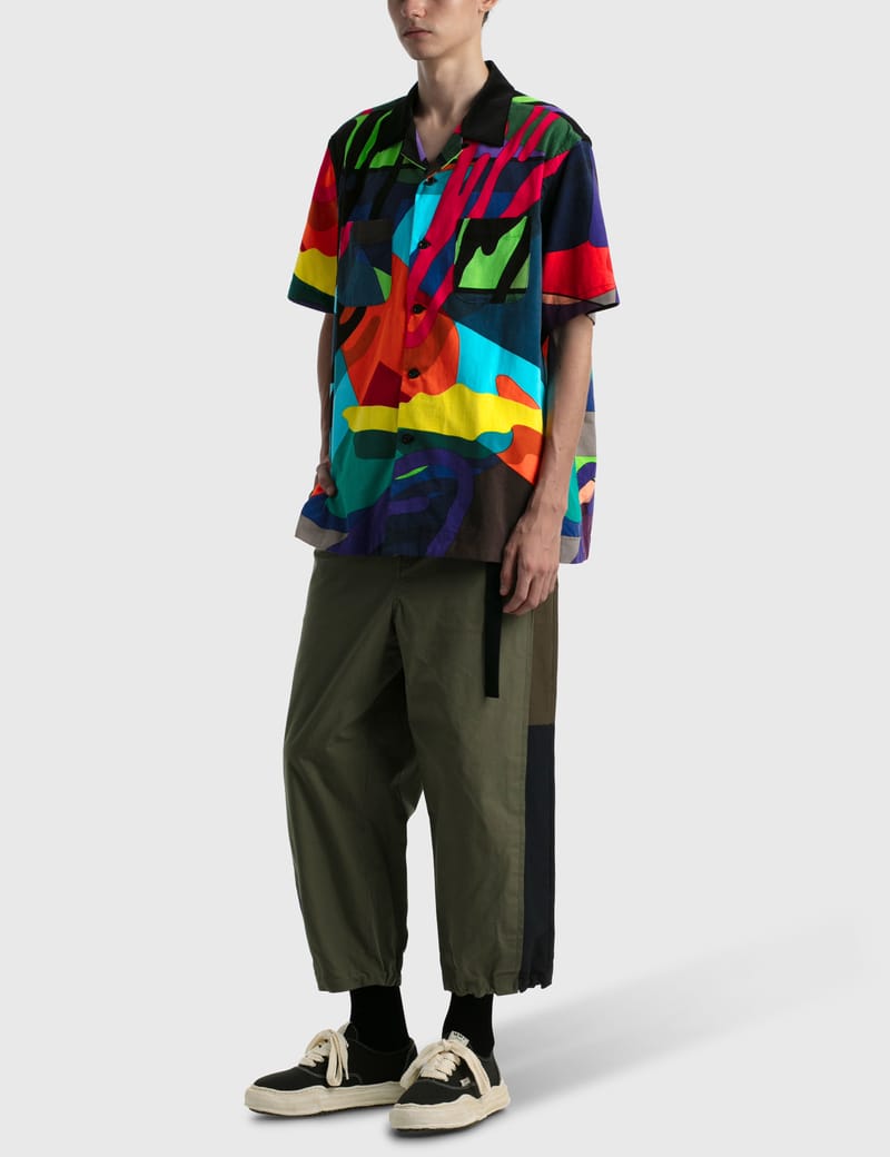 Sacai x KAWS コラボレーション 半袖 プリント シャツ 中古・古着通販