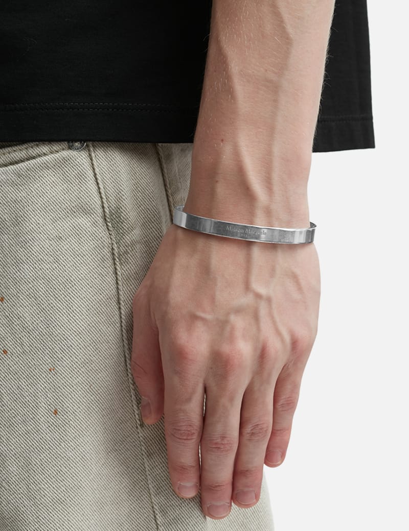 Maison Margiela - Logo Wide Cuff Bracelet | HBX - Globally
