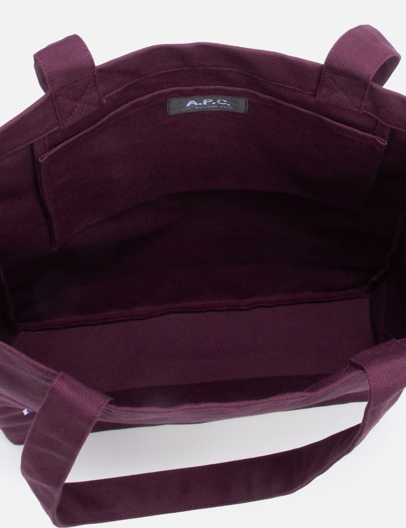 トートバッグ A.P.C. Lou University Tote Bag Burgundy COCPRM61956GAC COCPR MUSINSA | A.P.C. Lou University Tote Bag - Burgundy