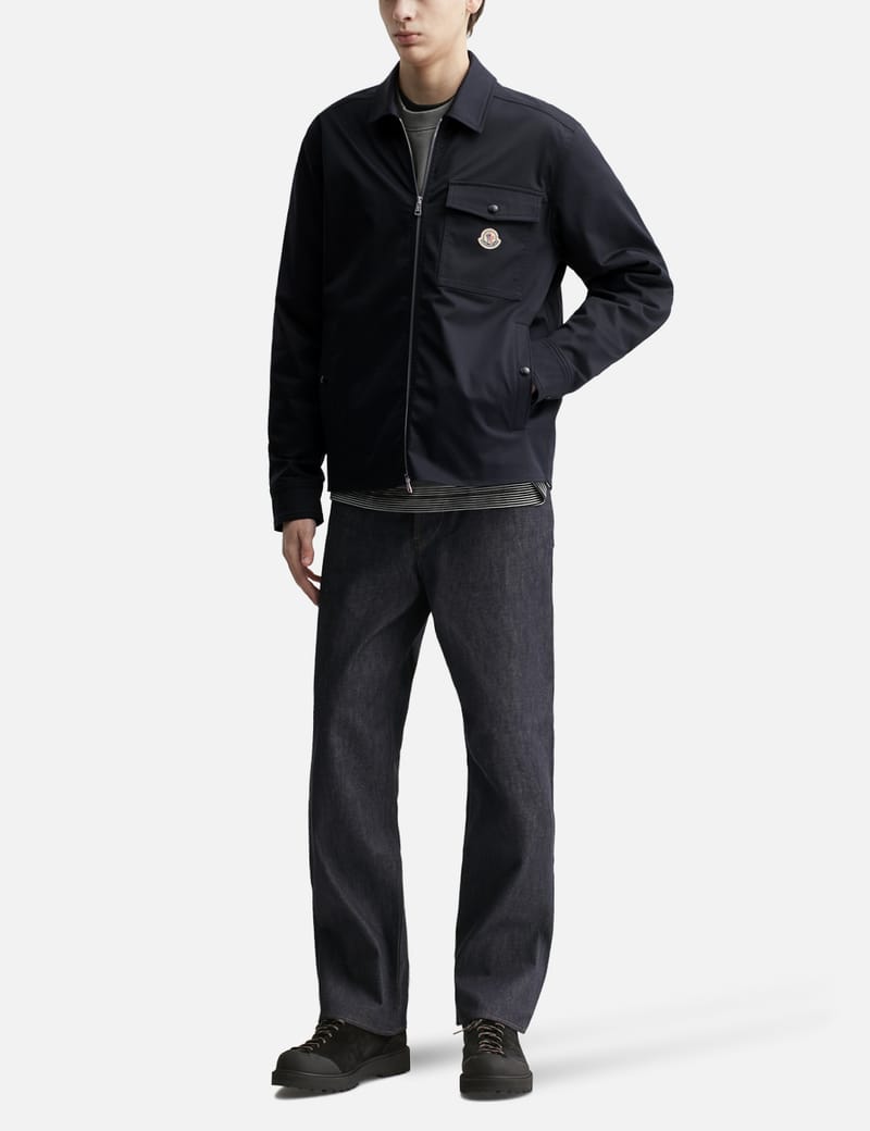 Moncler Zip-up Shirt Jacket - コットンギャバジン製の上質なジップ