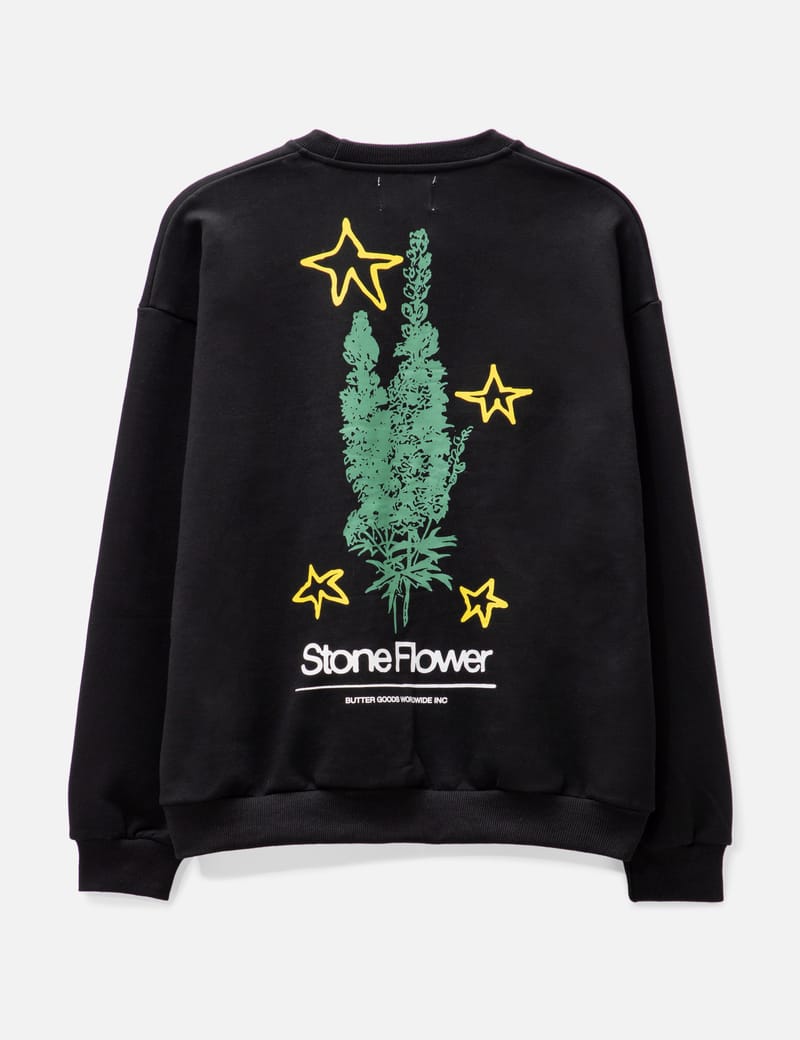 【BUTTER GOODS】 Stone Flower Tee / Black Butter Goods - Stone Flower Long Sleeves T-Shirt | HBX