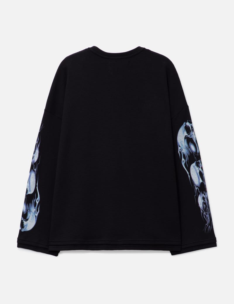 【関税・送料込】Skull logo long sleeve t-shirts - 1261 Amazon.com: Black and White Striped Skull Pattern Monochrome