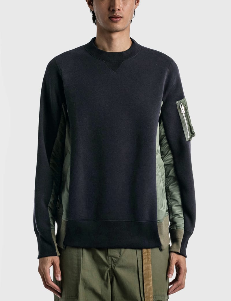 Sacai - Sponge Sweat MA-1 Pullover | HBX - Globally Curated Fashion and  Lifestyle by Hypebeast