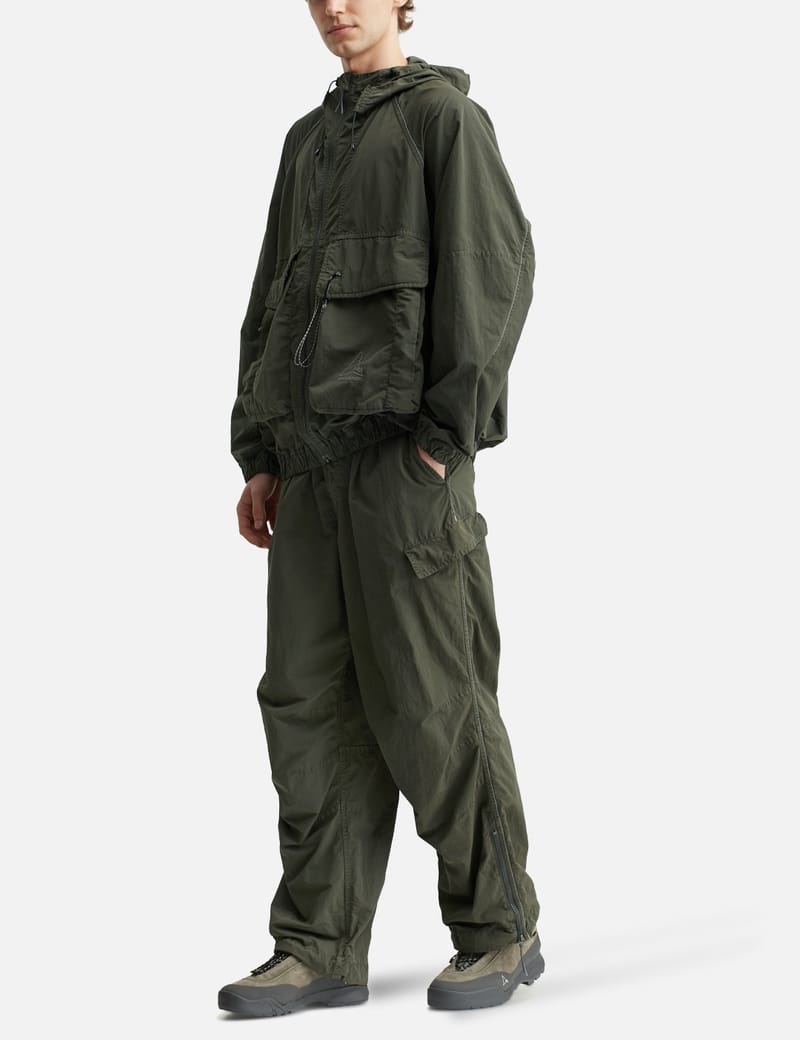 ROA Roa x And Wander Garment Dye Nylon Hooded Jacket - Water