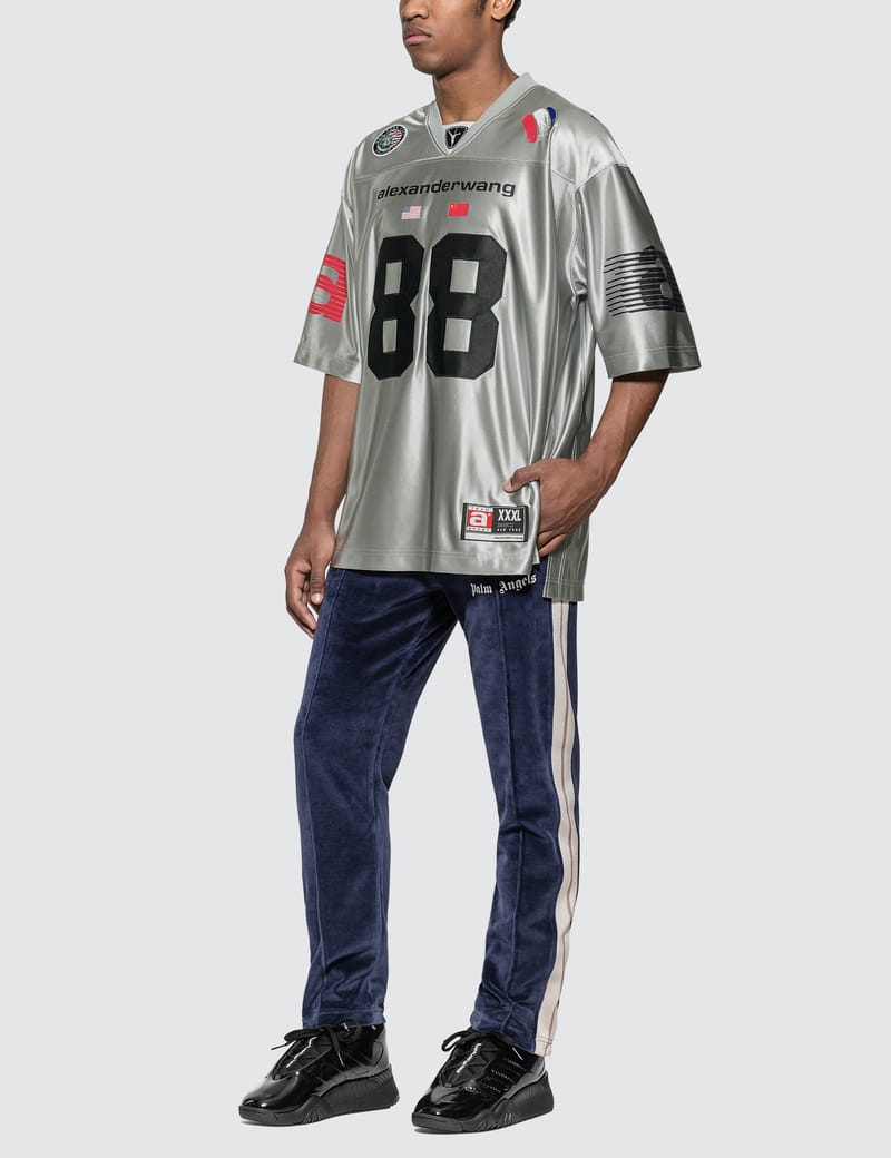 Alexander Wang - High Shine Football Jersey | HBX - Globally Alexander Wang - High Shine Football Jersey | HBX - Globally