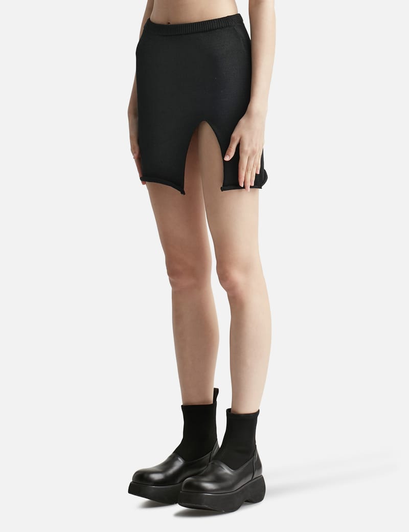 Open YY - SLIT KNITTED SKIRT | HBX - Globally Curated Fashion and