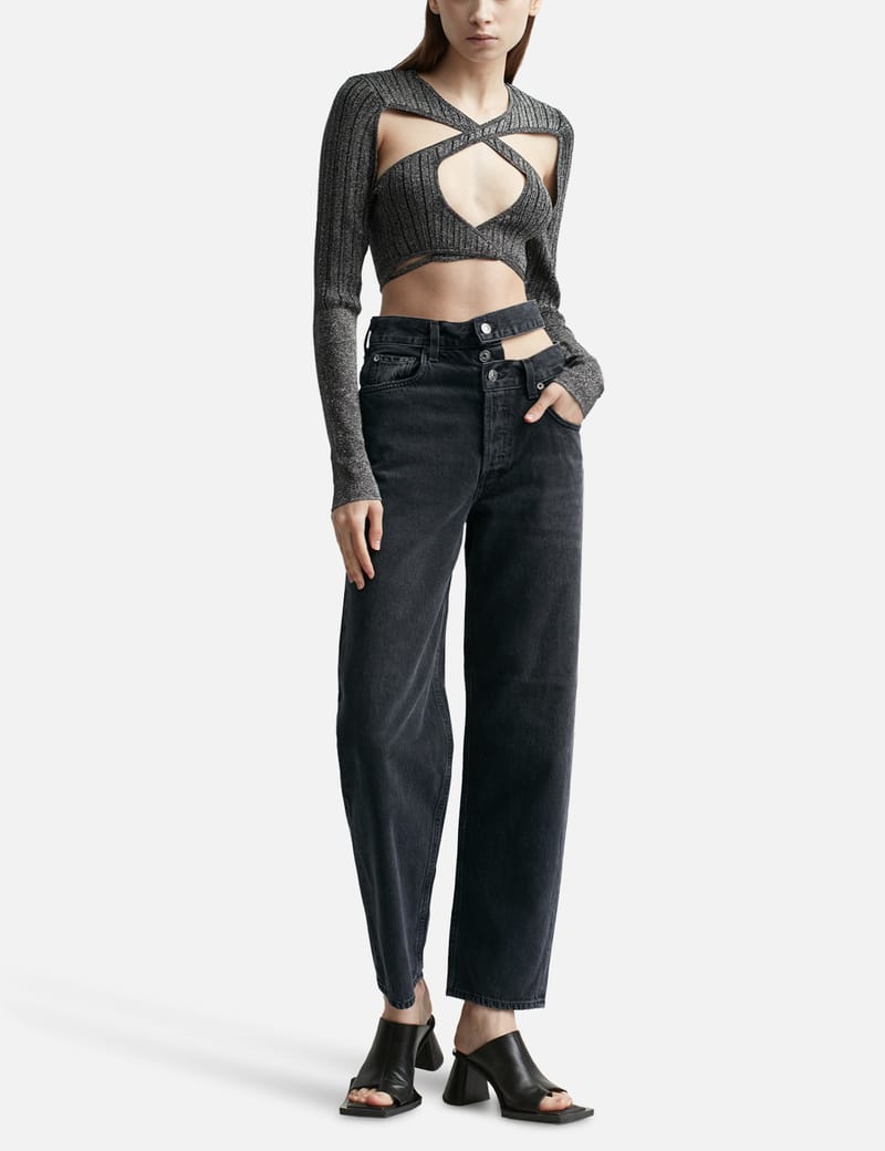 【関税込み】AGOLDE ブラック Broken Waistband ジーンズ エーゴールドイー AGOLDE AGOLDE デニム BROKEN WAISTBAND A9045