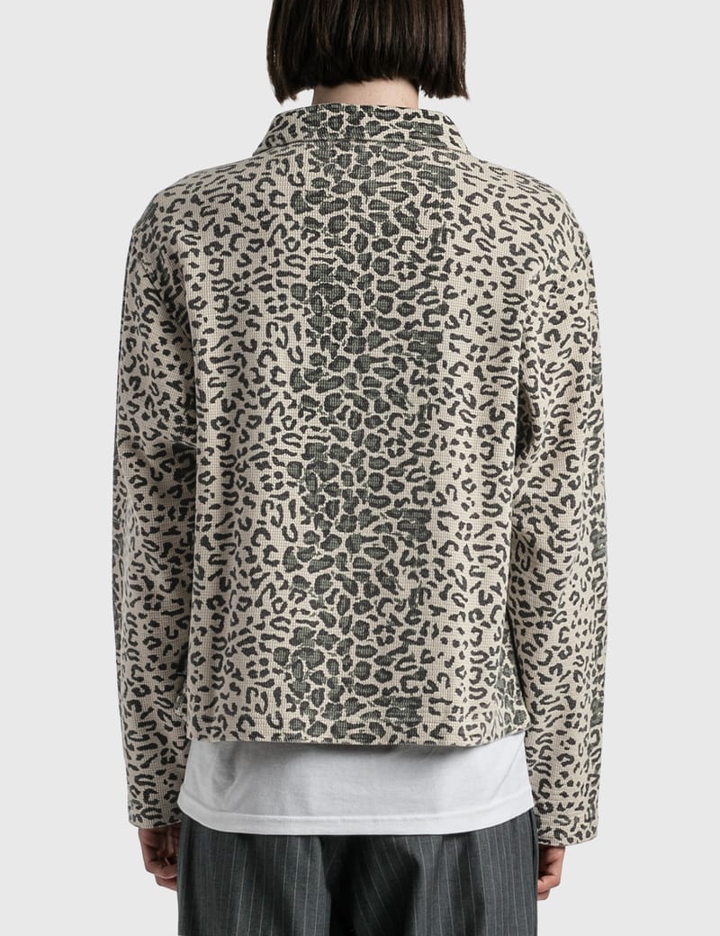 Leopard Mesh Zip Jacket