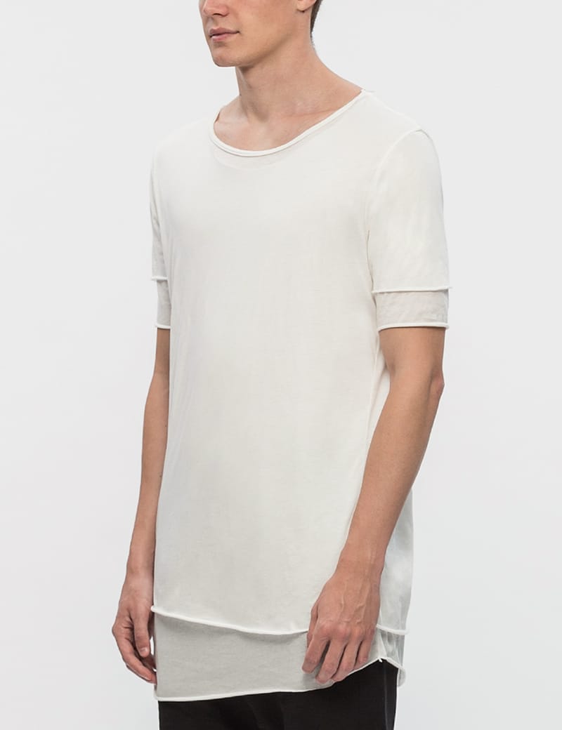 Tシャツ・カットソー THOM KROM Men T Shirts MTS842 WHITE Thom/krom - Double Layer T-Shirt | HBX - Globally Curated