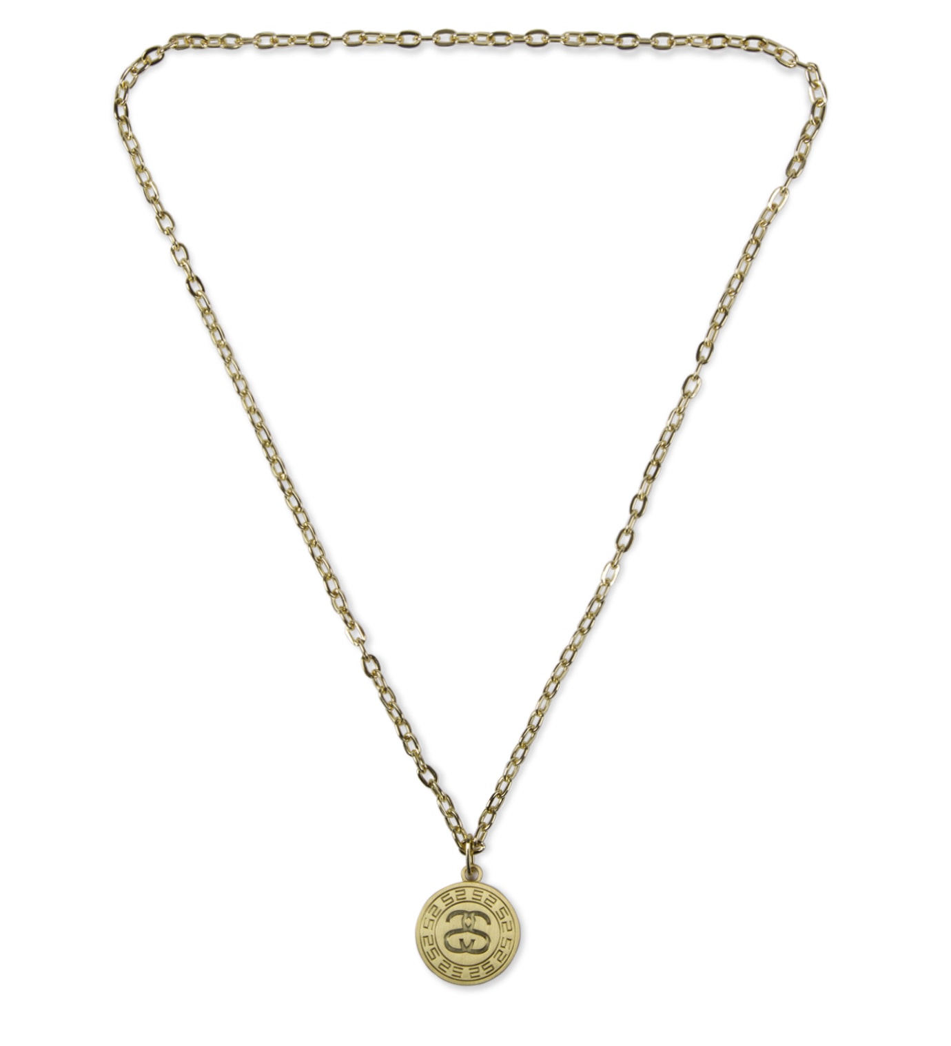 Stussy - Gold Greek Necklace | HBX
