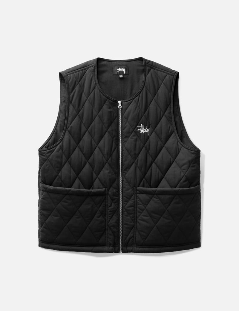 Stüssy - Diamond Quilted Zip-Up Vest | HBX - Globally Curated