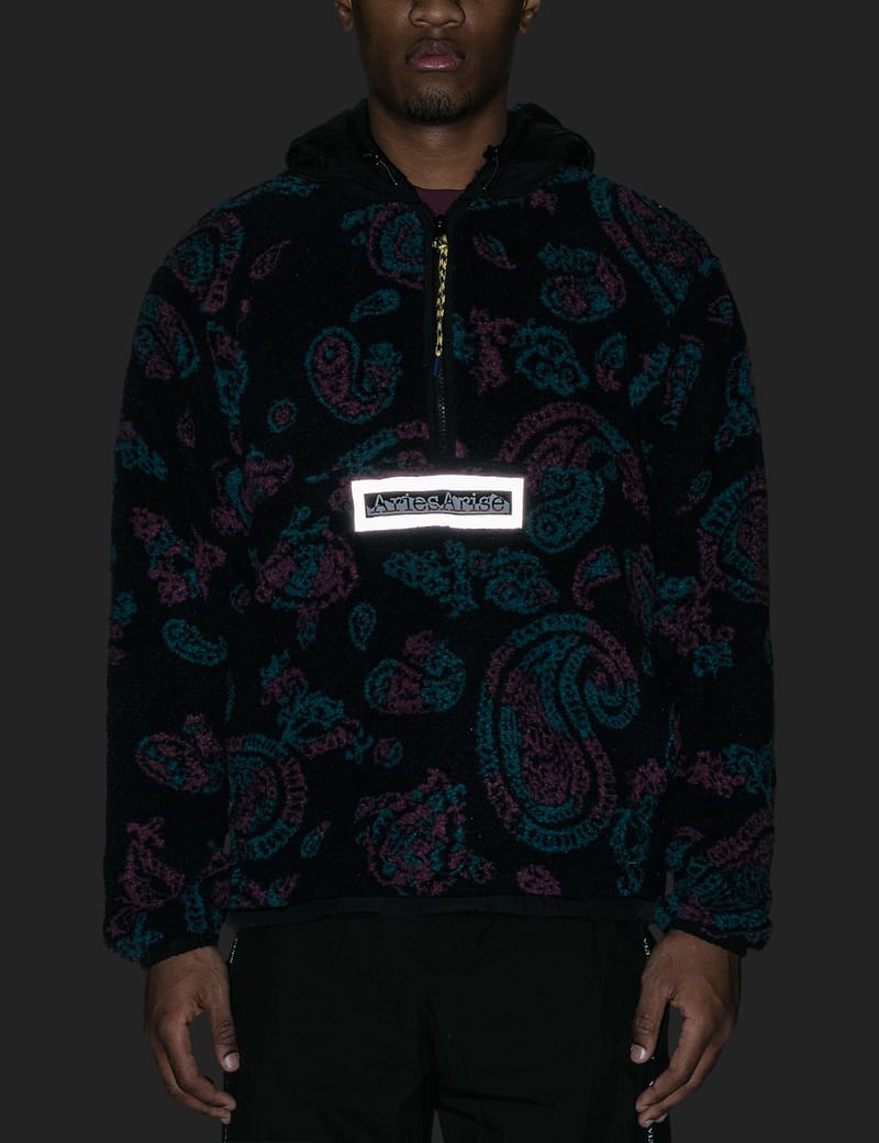 Aries - Paisley Half Zip Fleece | HBX - Globally Curated Fashion