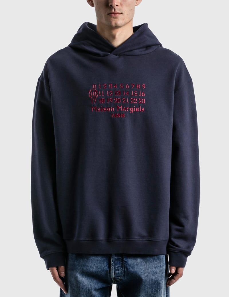 Maison Margiela - Numbers Logo Embroidered Hoodie | HBX - ハイプ ...