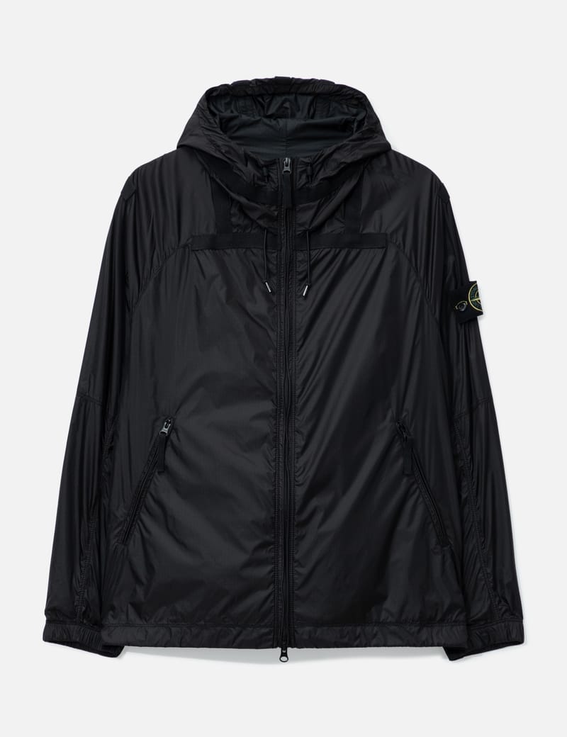 STONE  Hoodied Nylon Jacket Lサイズ Stone Island 2008 Superlight Resin Nylon Hooded Jacket Navy