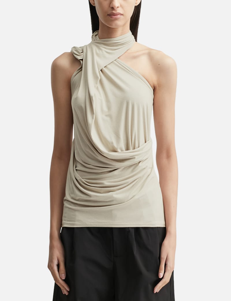 Entire Studios Sleeveless Dalters Top - Draped halter in soft
