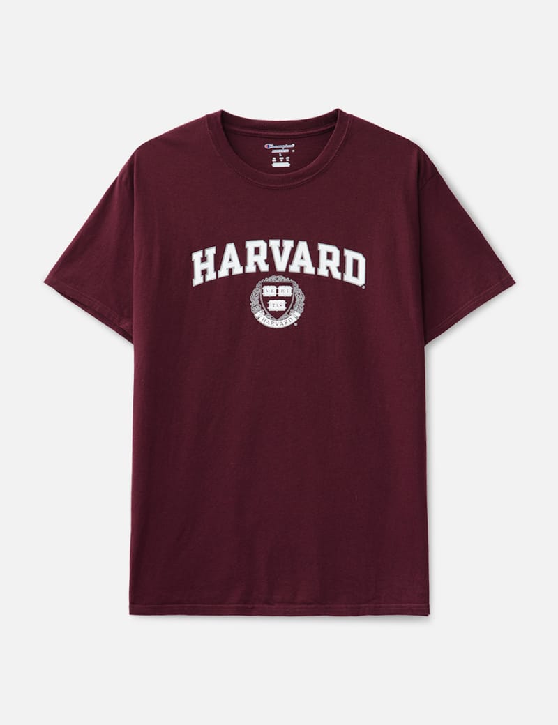 Vintage Harvard University Embroidered Logo Crew Neck T-Shirt