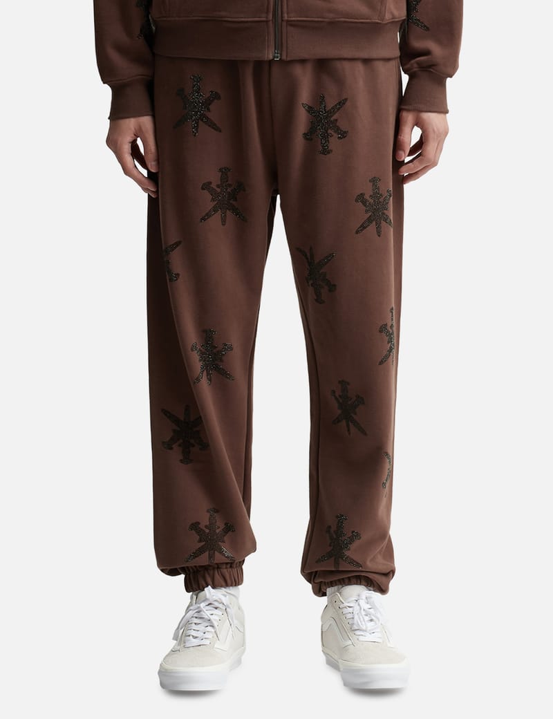 UNKNOWN - Brown Black Rhinestone Jogger | HBX - Globally Curated 