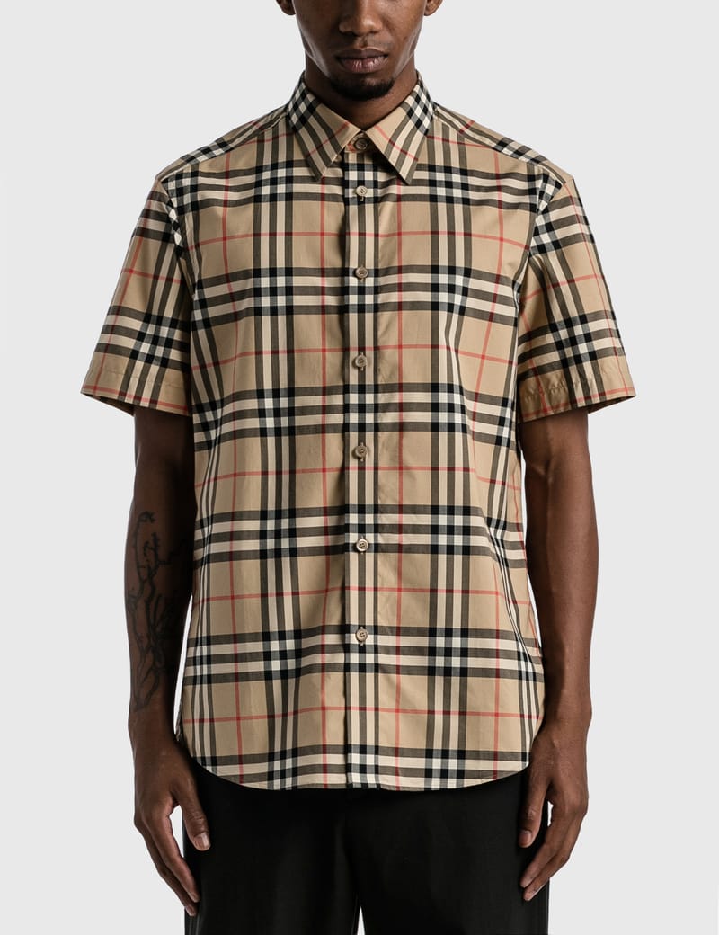 Burberry - Short-Sleeve Check Cotton Poplin Shirt | HBX