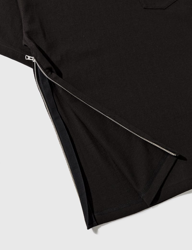 Sacai - Side Zip Cotton T-shirt | HBX - Globally Curated