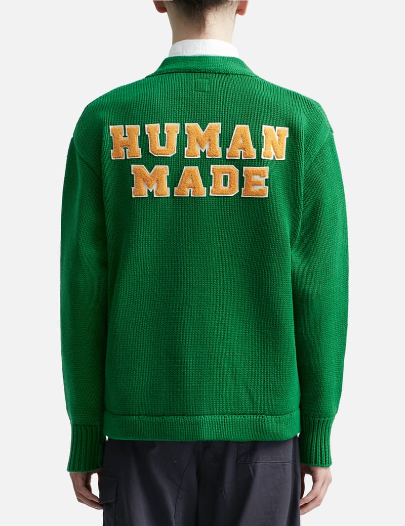 HUMAN MADE Low Gauge Knit Cardigan Green