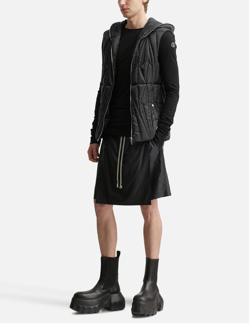 Rick Owens Moncler + Rick Owens Kiltshorts Skort - Black polyester