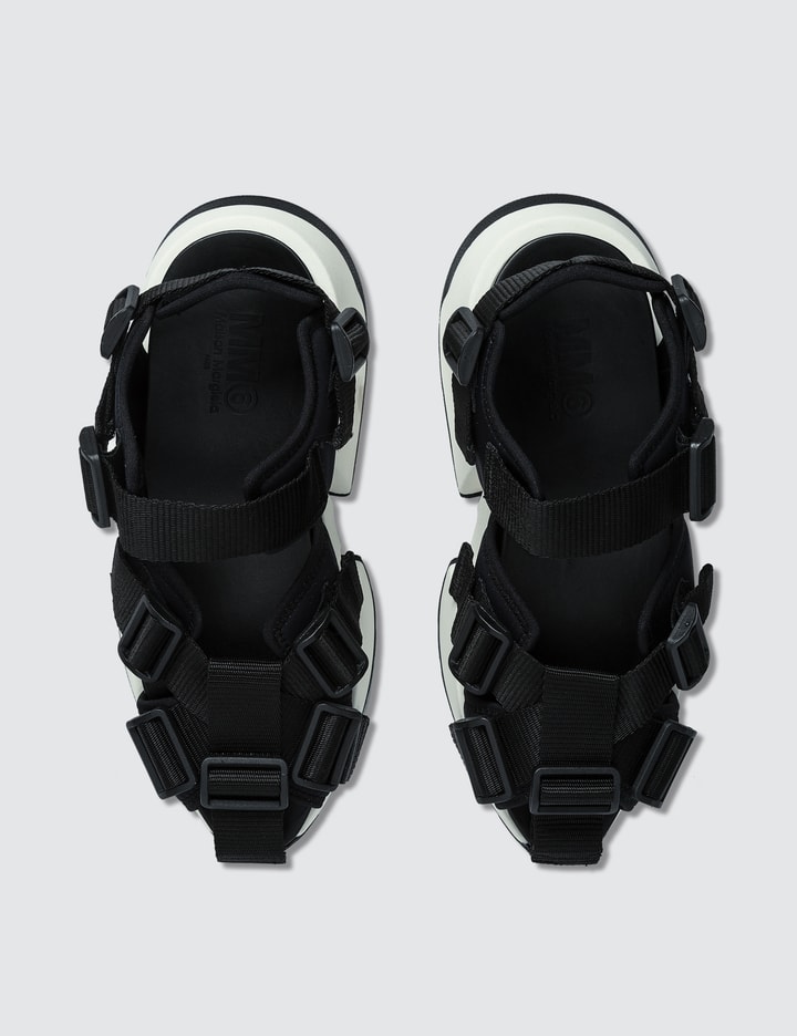 Sandales MM6 Maison Margiela - Talon Bloc Haut Or Noir - Neuves Avec Boîte - Tailles 7 à 9 US