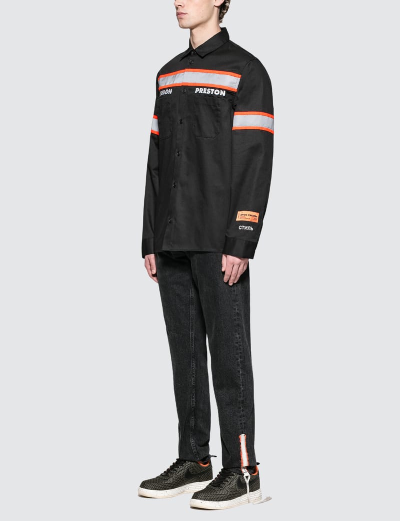 Heron Preston - Reflector Twill Shirt | HBX - ハイプビースト