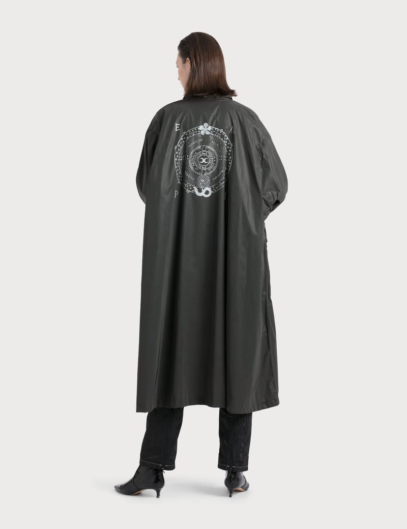 Marine Serre - Long Reflective Logo Raincoat | HBX - Globally