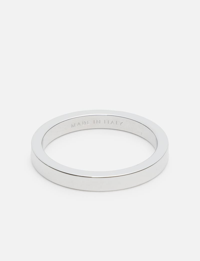MM6 Maison Margiela Numeric Minimal Signature Ring - 3mm silver