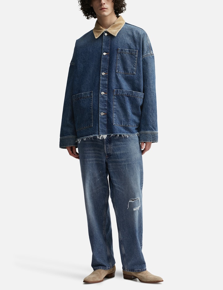 A.P.C. - A.P.C. x JW Anderson Denim Jacket | HBX - Globally Curated ...