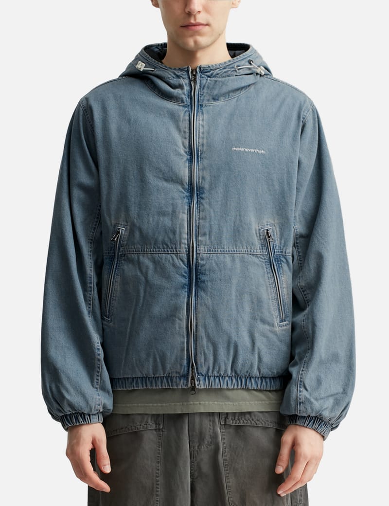 thisisneverthat® Denim Down Puffer Jacket - Stone-washed denim