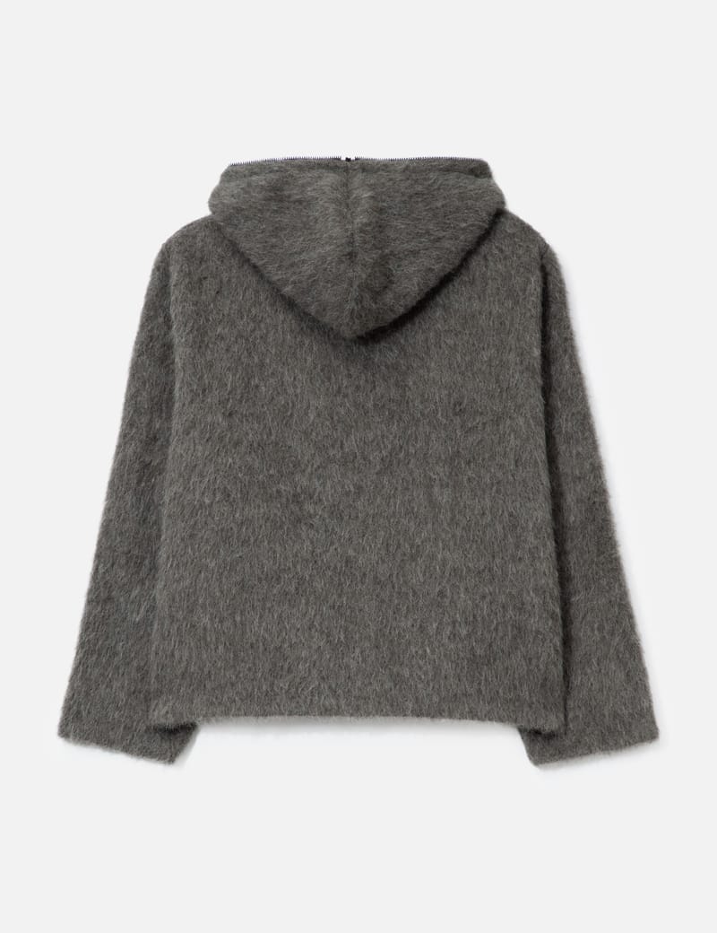 Our Legacy Full Zip Hood - Italian wool-blend relaxed zip hoodie | HBX