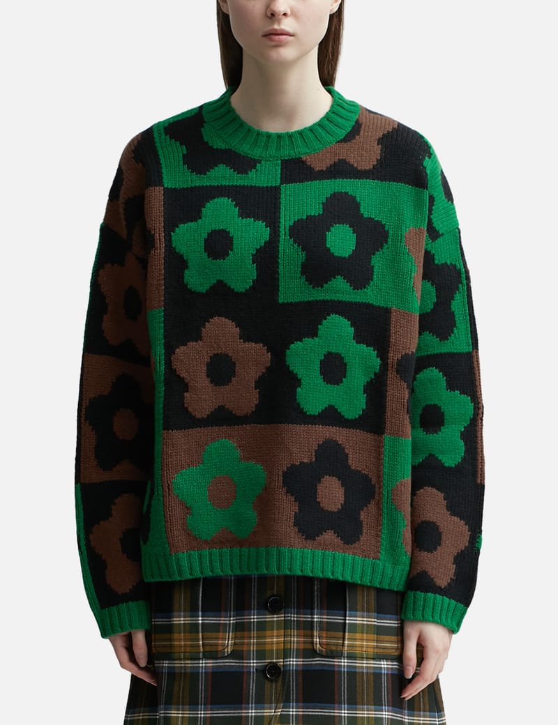 Kenzo - 'Boke Flower Checkerboard' チェック ジャンパー | HBX ...