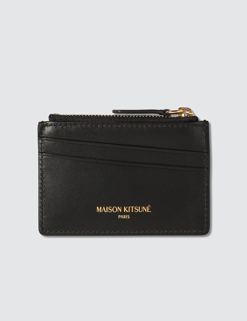 メゾンキツネ - Tricolor Fox Zipped Leather Card Holder | HBX
