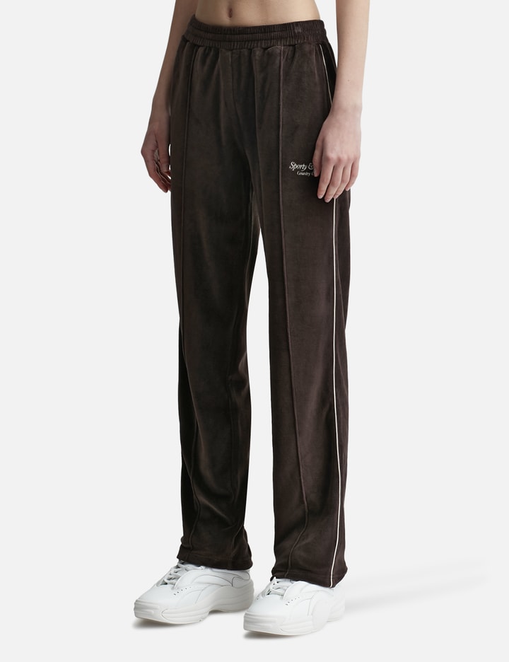 Sporty & Rich - Script Velour Track Pants | HBX