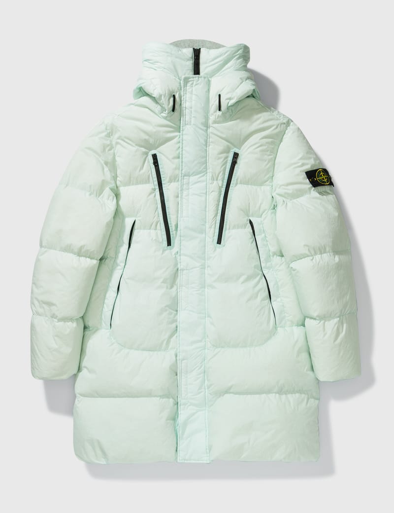 Stone Island - ガーメント ダイ クリンクル レップ スパデッド ダウン ...