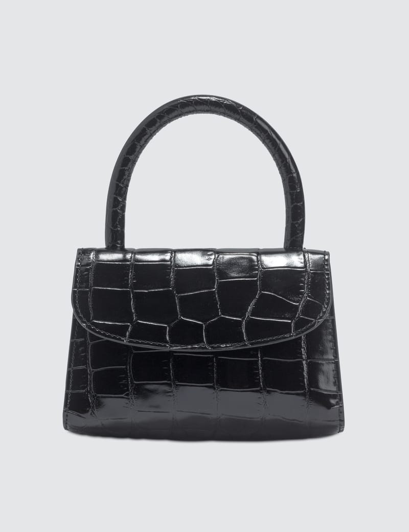 BY FAR - Mini Black Croco Embossed Leather Bag | HBX - ハイプ ...